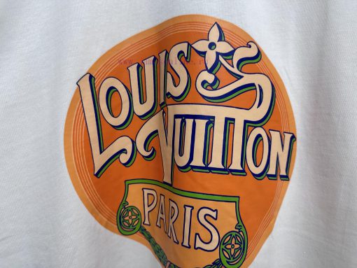 ￼ ￼ ￼ ￼ Louis Vuitton 25ss Maritime Chain Printed T-shirtCustomized 260g Same Cylinder Dyed Fab 444pwisa - Image 5