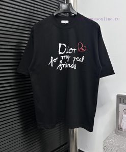 DIOR 25ss Letter Logo T-shirt Short SleevedHeavy Weight 260g Pure Cotton Double Yarn Fabric Wit 9x913bzi