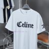 Celine 25SS Early Spring New Embroidered Letter Printed Short SleeveLight Luxury Fashion Is A M flq08u1q
