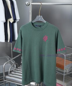 LV Louis 25ss Spring/Summer New Embroidered Lv Knitted Short SleeveLight Luxury Fashion Is A Mu 1fgk2qsv