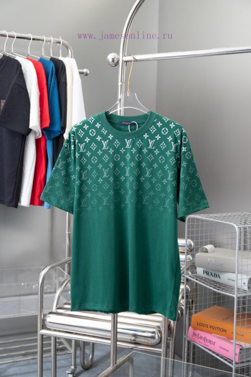 High-qualityLv 2025 Early Spring New Item Louis Vuitton MONOGRAM Vintage Gradient Short Sleeved 1tk0zzdp - Image 2