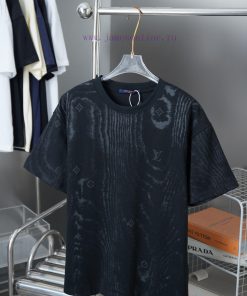 Louis LV 25ss Early Spring New Short Sleeved Ripple Texture LV Printed Foam Short SleevedLight 0gzyr2sl