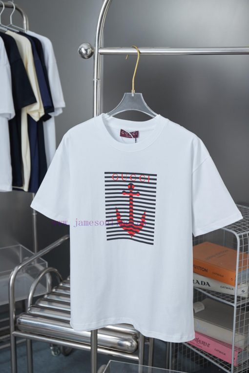 GU Gujia 25SS Spring/Summer New Short Sleeve Boat Hook 🪝 Printed Pattern Short Sleeved ShirtLig 2htlfax0 - Image 2