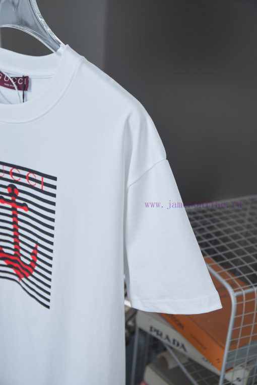GU Gujia 25SS Spring/Summer New Short Sleeve Boat Hook 🪝 Printed Pattern Short Sleeved ShirtLig 2htlfax0 - Image 5
