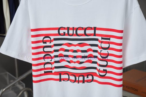 GU Gujia 25SS Spring/Summer New Short Sleeve Red Square Snake Pattern Printed Short SleeveLight bd5z61b6 - Image 5