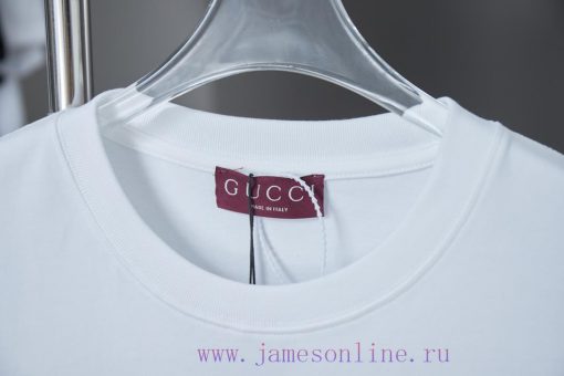 GU Gujia 25SS Spring/Summer New Short Sleeve Classic Double G Printed Pattern Short SleeveLight jytnhxlq - Image 4