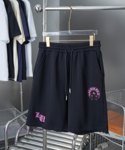 Ch * Ome Hearte 2085ss New Shorts With Fabric Sticker And Pink Embroidered ShortsLight Luxury F bphfdzub