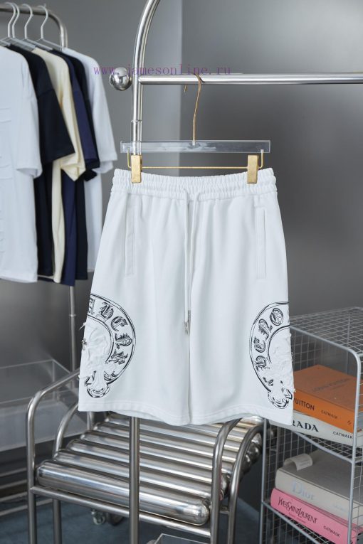 Ch * Ome Hearte 2025ss New Shorts With Fabric Patch Contrasting Thread Embroidery ShortsLight L 9lji5z3g - Image 2