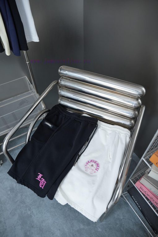 Ch * Ome Hearte 2085ss New Shorts With Fabric Sticker And Pink Embroidered ShortsLight Luxury F bphfdzub - Image 10