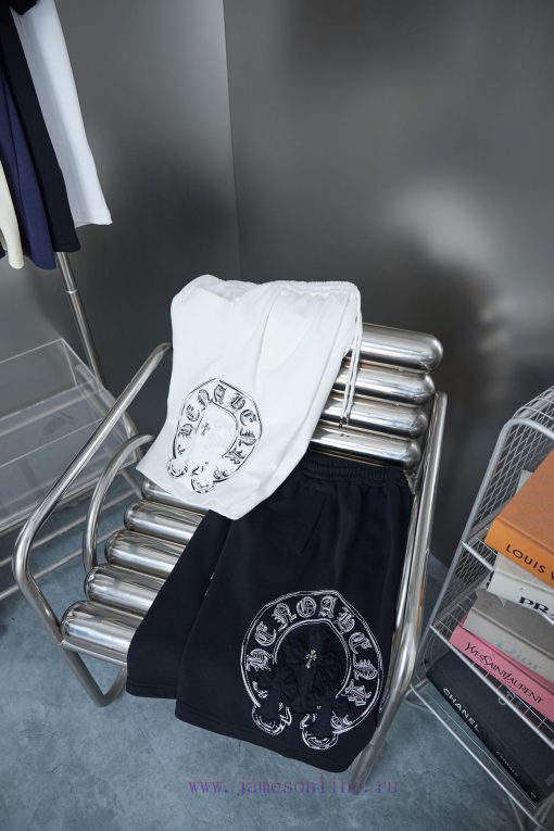 Ch * Ome Hearte 2025ss New Shorts With Fabric Patch Contrasting Thread Embroidery ShortsLight L 0427us5v - Image 10