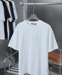 Louis LV 25ss Early Spring New Short Sleeved Hollow Embroidered LV Letter Short Sleeved ShirtLi 8ws85ekq