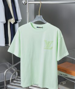 Louis LV 25ss Early Spring New Short Sleeved Hollow Embroidered LV Letter Short Sleeved ShirtLi x48dgro4