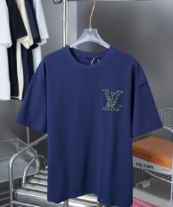Louis LV 25ss Early Spring New Short Sleeved Hollow Embroidered LV Letter Short Sleeved ShirtLi 5a10fqlo