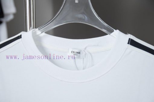 Celine 25SS Early Spring New Embroidered Letter Printed Short SleeveLight Luxury Fashion Is A M 6i9itgip - Image 4
