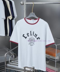 Celine 25SS Early Spring New Letter Printed Short Sleeved ShirtLight Luxury Fashion Is A Must-h 34irhtmp