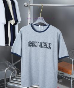 Celine 25SS Early Spring New Letter Printed Short Sleeved ShirtLight Luxury Fashion Is A Must-h 4wuhum88
