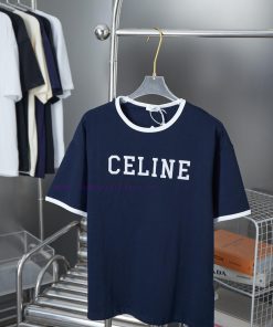 Celine 25SS Early Spring New Letter Printed Short Sleeved ShirtLight Luxury Fashion Is A Must-h lbluja09