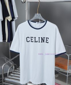 Celine 25SS Early Spring New Letter Printed Short Sleeved ShirtLight Luxury Fashion Is A Must-h ms5sam7e