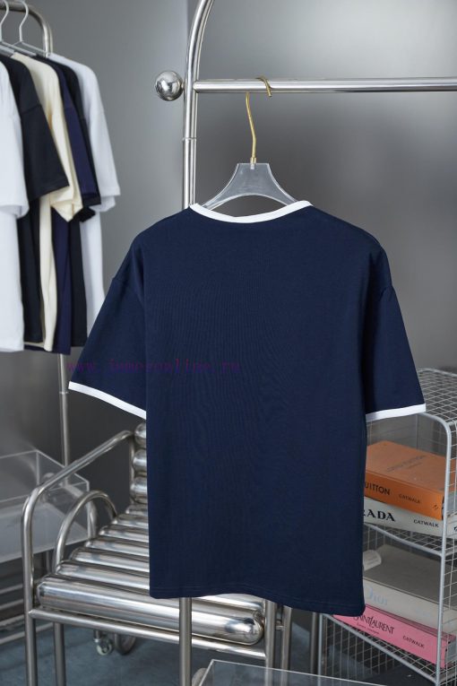 Celine 25SS Early Spring New Letter Printed Short Sleeved ShirtLight Luxury Fashion Is A Must-h lbluja09 - Image 3