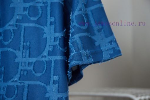 Dior 2025 New Embossed Jacquard Short Sleeved ShirtPure Cotton Plain Weave Fabric Woven With 32 2towh1hs - Image 5