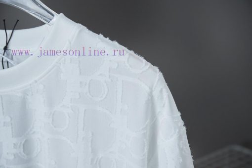 Dior 2025 New Embossed Jacquard Short Sleeved ShirtPure Cotton Plain Weave Fabric Woven With 32 q6sg0hh2 - Image 8