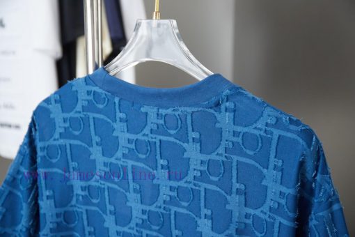 Dior 2025 New Embossed Jacquard Short Sleeved ShirtPure Cotton Plain Weave Fabric Woven With 32 2towh1hs - Image 8