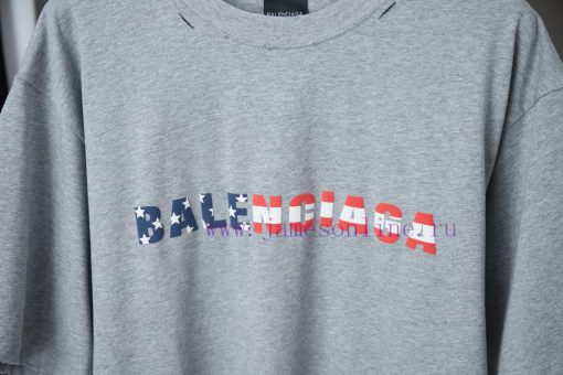 BALELE Balenciaga 25SS Early Spring New Collection Letter Logo Fat Printing Short SleeveLight L ueapycwu - Image 5