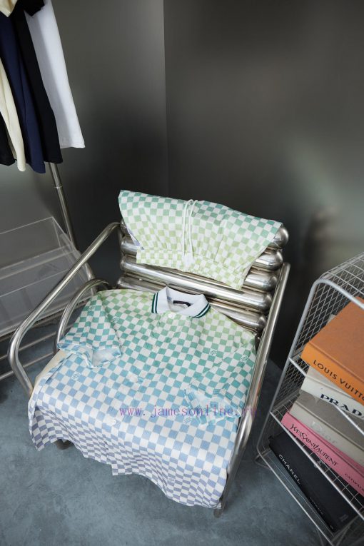 LV Louis Vuitton 25ss New Silk Gradient ShirtThe Damier Pattern Is Integrated With The Marque L byalibh0 - Image 9