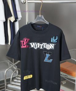 Louis LV 25ss Early Spring New Short Sleeved Toothbrush Embroidered With LV Letters Short Sleev ncg94qss