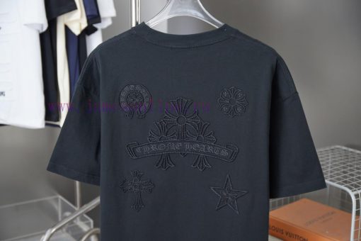 Ch * Ome Hearte 25SS Early Spring New Embroidered Luo Xin Cross Short SleeveLight Luxury Fashio 1v11q35h - Image 7