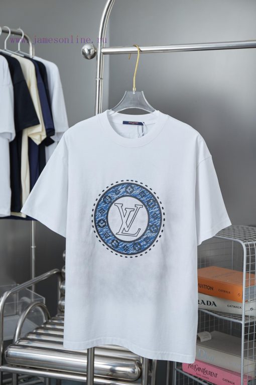 LV Louis Vuitton 25SS Early Spring New Three-dimensional Thick Version LV Short SleevedLight Lu h3czg41w