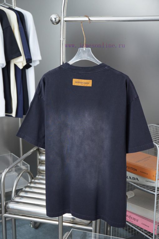 LV Louis Vuitton 25SS Early Spring New Three-dimensional Thick Version LV Short SleevedLight Lu z92snymp - Image 3