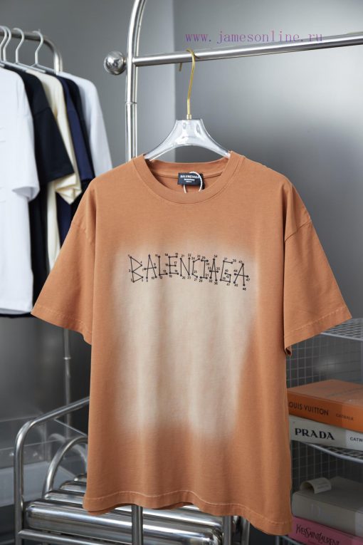 BALELE Balenciaga 25SS Early Spring New Style Three Dimensional Thick Edition Letter Short Slee l2io9kaf - Image 2