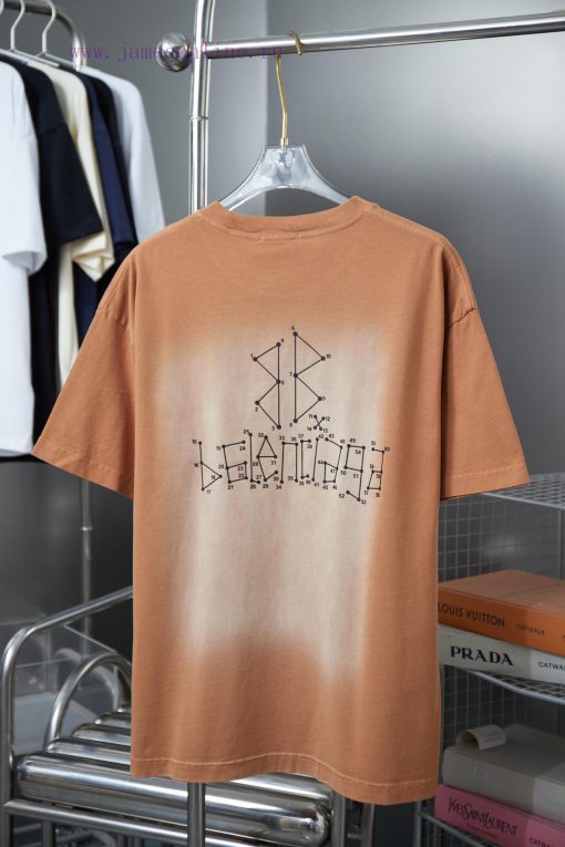 BALELE Balenciaga 25SS Early Spring New Style Three Dimensional Thick Edition Letter Short Slee l2io9kaf - Image 3