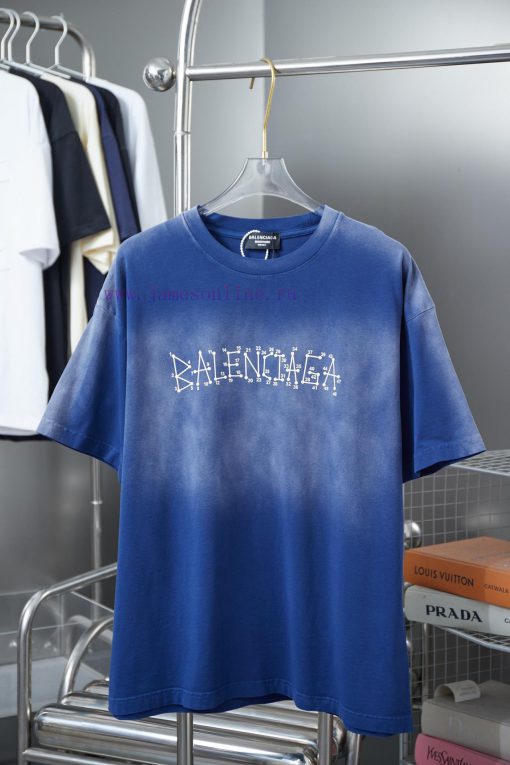 BALELE Balenciaga 25SS Early Spring New Style Three Dimensional Thick Edition Letter Short Slee 25ydl5m7 - Image 2