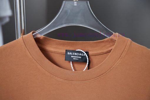 BALELE Balenciaga 25SS Early Spring New Style Three Dimensional Thick Edition Letter Short Slee l2io9kaf - Image 4