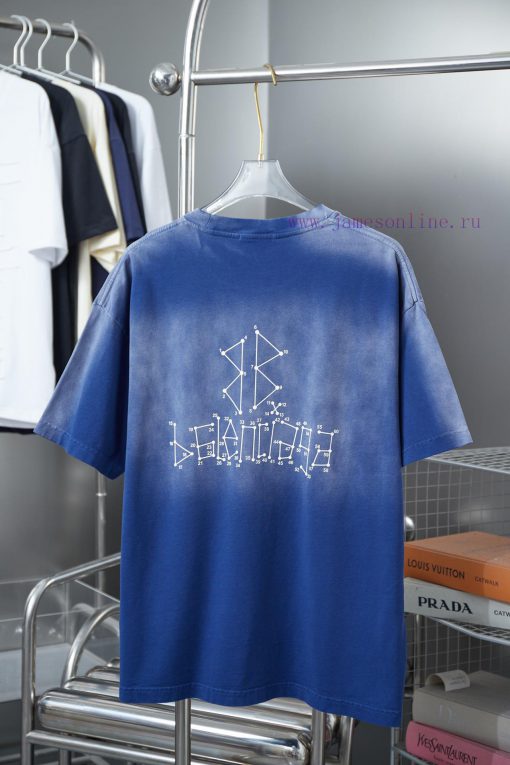 BALELE Balenciaga 25SS Early Spring New Style Three Dimensional Thick Edition Letter Short Slee 25ydl5m7 - Image 3