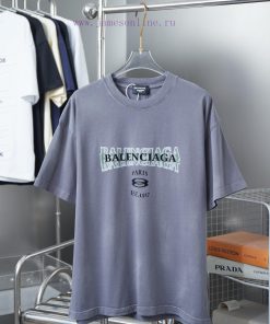 BALELE Balenciaga 25SS Early Spring New Graffiti Plush Letter Short SleeveLight Luxury Fashion e6y64u66