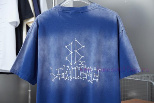 BALELE Balenciaga 25SS Early Spring New Style Three Dimensional Thick Edition Letter Short Slee 25ydl5m7 - Image 8