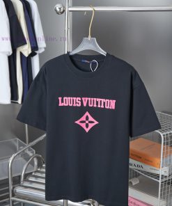 LV Louis Vuitton 25SS Early Spring New Three-dimensional Thick Plate Lv Letter Short SleevedLig r582us8w