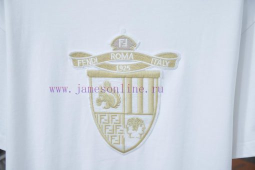 Fendi 2025ss Early Spring New Embroidered Shield Squirrel Short SleeveLight Luxury Fashion Is A rf377qpw - Image 5