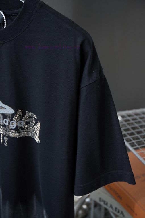 BALELE Balenciaga 25SS Early Spring New Collection Letter Logo Hot Diamond Short SleeveLight Lu ll7jntnp - Image 5