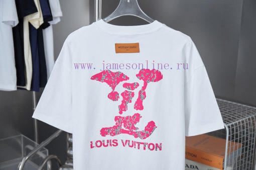 LV Louis Vuitton 25SS Early Spring New Plush Lv Letter Rhinestone Short Sleeved ShirtLight Luxu ys05zwyj - Image 7