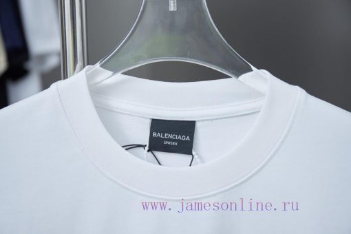 Balenciaga 25SS Early Spring New BB Pattern Letter Logo Printed Short SleeveLight Luxury Fashio mgrkmwyg - Image 4