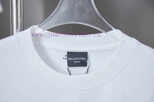 Balenciaga 25SS Early Spring New Red Pattern Paper Printed Short SleeveLight Luxury Fashion Is q3aoyjqb - Image 4