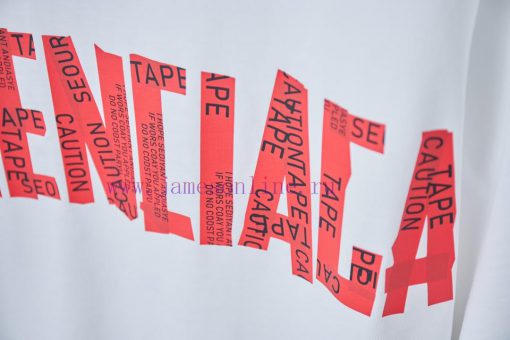 Balenciaga 25SS Early Spring New Red Pattern Paper Printed Short SleeveLight Luxury Fashion Is q3aoyjqb - Image 8