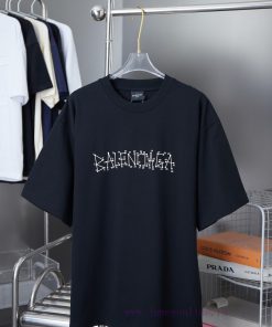 Balenciaga 25SS Early Spring New BB Letter Thick Printed Short Sleeved ShirtLight Luxury Fashio 6zwul5h3