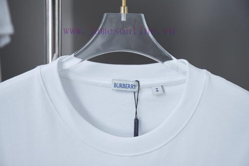 Burberry Home 2025ss New T-shirt Cross Embroidered Equestrian Short SleeveLight Luxury Fashion 2vj30slg - Image 4