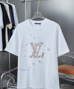LV Louis Vuitton 25SS Early Spring New Color Embroidered Sailboat Lv Letter Short Sleeved Shirt 5tn251qj