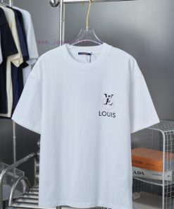 LV Louis Vuitton 25SS Early Spring New Foam Suede Lv Letter Short Sleeved ShirtLight Luxury Fas qowuarml